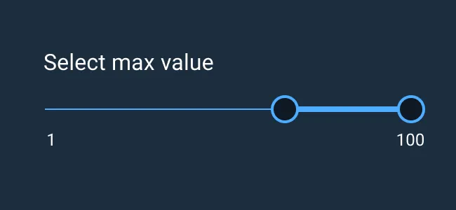 Don’t: Use a Dual Range Slider when a single integer is needed.